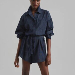 Frankie Shop Wren Denim Romper - Raw Wash
